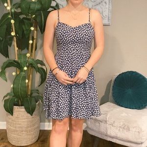 Navy floral dress